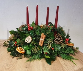 Traditional Red Table Arrangement